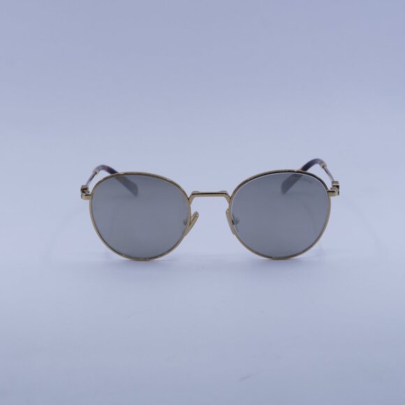 Miu Miu MU55ZS 5AK07F Sunglasses Gold Round Frame main image 7